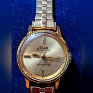 Vintage Mido Automatic OceanStar Powerwind 17J-01117P gold plated working